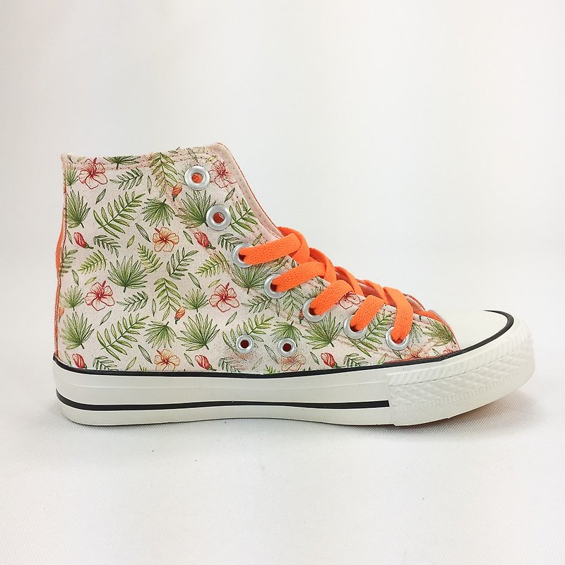 New creation series-850Collections-canvas shoes (orange shoes orange belt / female models limited edition)-AH09 - Women's Casual Shoes - Cotton & Hemp Orange