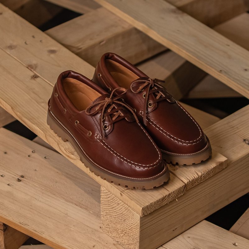 雷根鞋_油咖 帆船鞋 35~47碼 不分男女 - 女牛津鞋/樂福鞋 - 真皮 咖啡色