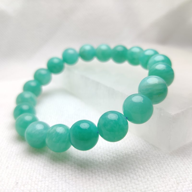 【訂製品】天河石 Amazonite 亞馬遜 6-12mm 手串 手鍊 天然水晶 - 手鍊/手環 - 水晶 