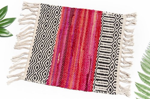 omhandmade 棉質布地毯 墨西哥毯 針織手工織布地毯 野餐墊 民族風-歐洲菱形