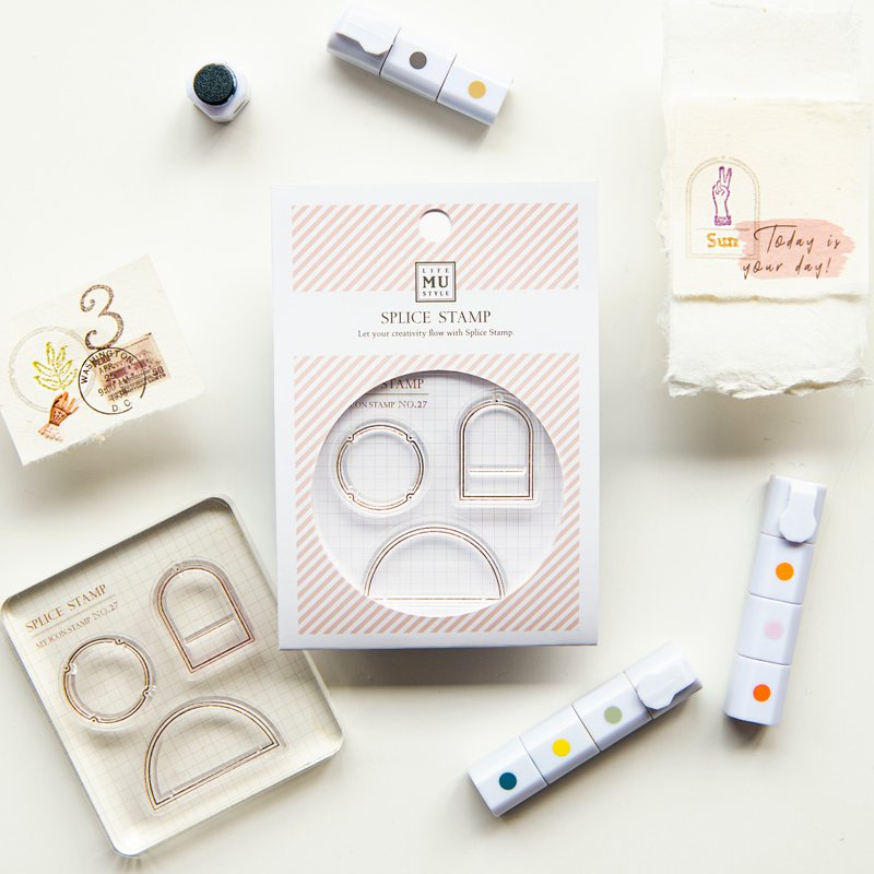 【My Icon Stamp】no.27-Morden Frames | Clear Stamp、Splice Stamp、Botanical Stamp - Stamps & Stamp Pads - Silicone Transparent