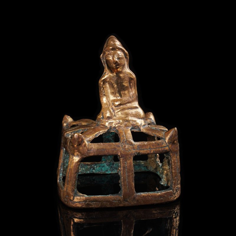 Burmese pagoda sacred object - 18th-19th century Buddhist niche type - touching the ground seal Buddha (cleaned version) - อื่นๆ - วัสดุอื่นๆ 