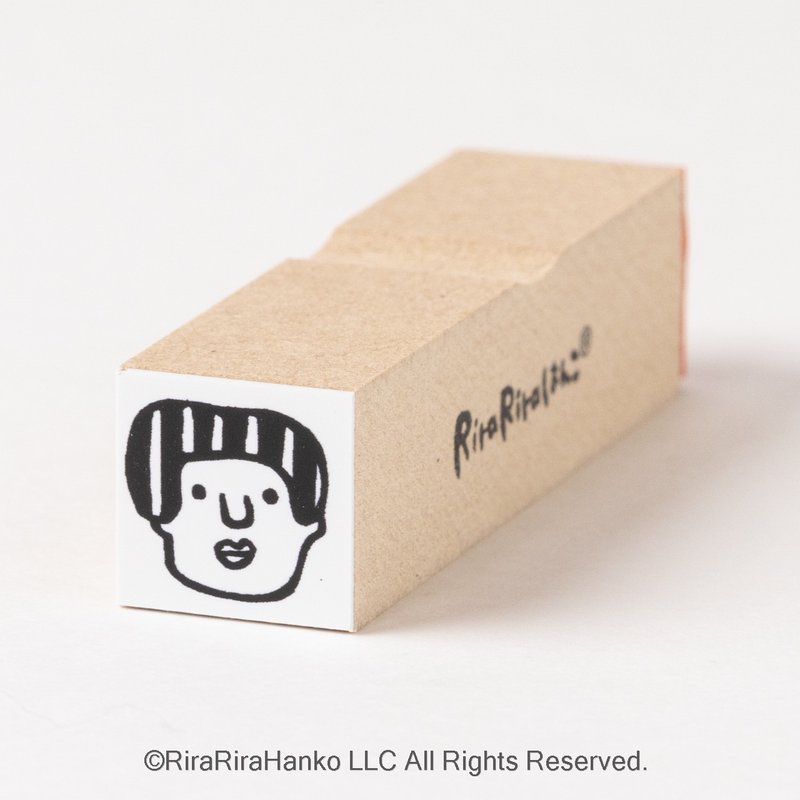 [15mm square] Tamayo-chan*face only*rubber stamp*R009 - ตราปั๊ม/สแตมป์/หมึก - ไม้ 