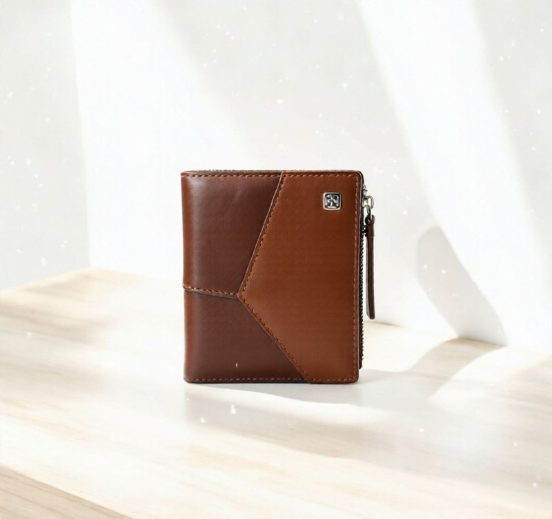 Tosca | Sujii Zipper Wallet Genuine Leather Wallet Coin Pouch Zipper - Wallets - Genuine Leather Brown