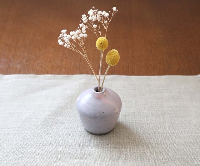 陶芸作家 乗っ 黒御影土 自然釉 花器 花瓶B