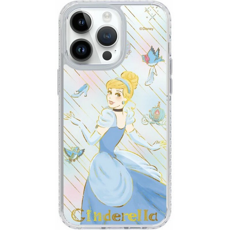 迪士尼公主灰姑娘 iPhone16 Samsung S25 燙金字 氣墊/標準鏡面殼 - 手機殼/手機套 - 塑膠 多色