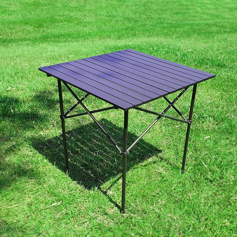 高級露營蛋捲桌 - 野餐墊/露營用品 - 鋁合金 黑色