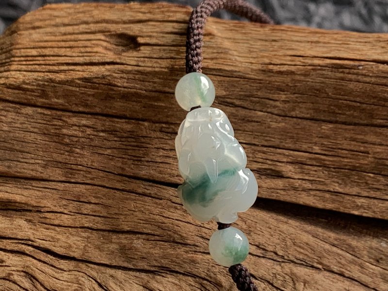 天然飄花 翡翠 手鍊 招財 貔貅手鍊 編織款手鍊 送禮 開運 招財 - 手鍊/手環 - 玉石 多色