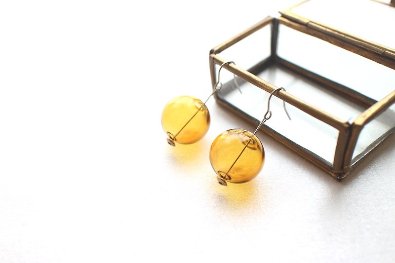 Orang bubbles-Handmade earrings  - Earrings & Clip-ons - Glass Orange