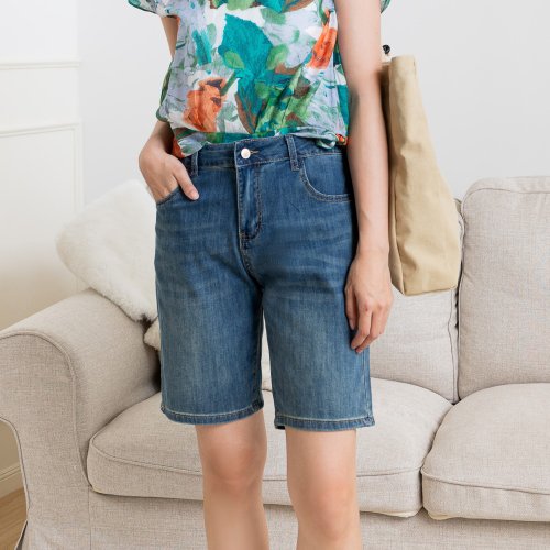 MEDUSA LADY 【MEDUSA】彩線刷破休閒牛仔短褲(M-XL) | 女休閒短褲 牛仔褲
