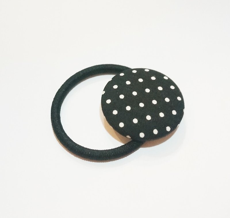 Sienna bag buckle elastic black hair tie black bracelet - Hair Accessories - Cotton & Hemp Red