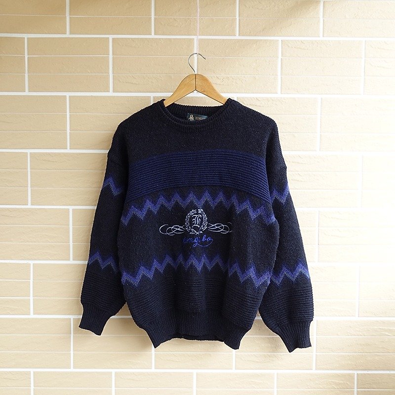 │Slow│ waves - vintage retro sweater │vintage Literary streets neutral.... - Men's Sweaters - Other Materials Multicolor