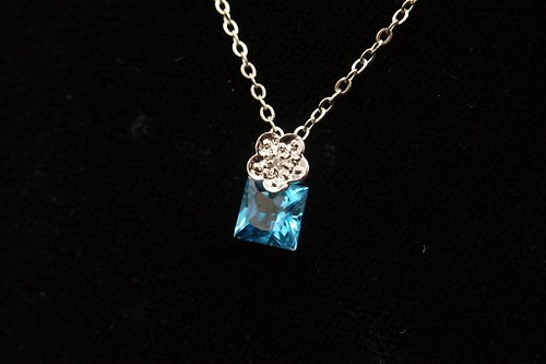 JEB Jewellery 翠藝寶珠寶 新年優惠 | 冰晶之花 天然鑽石 藍托帕石項鍊