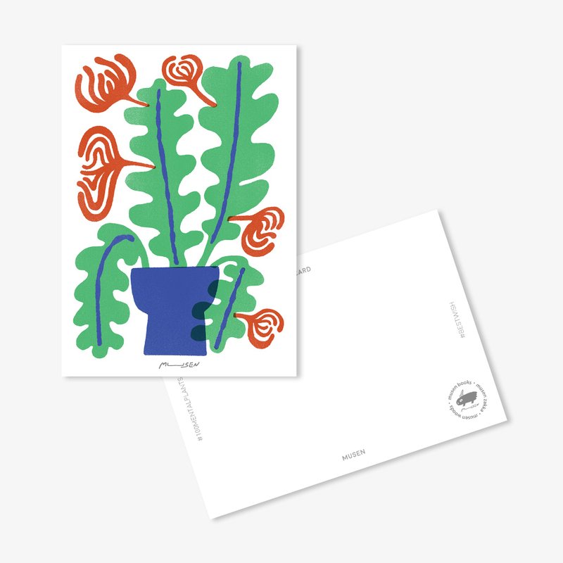 | NO.014 伸展 | 插畫明信片 - 卡片/明信片 - 紙 藍色