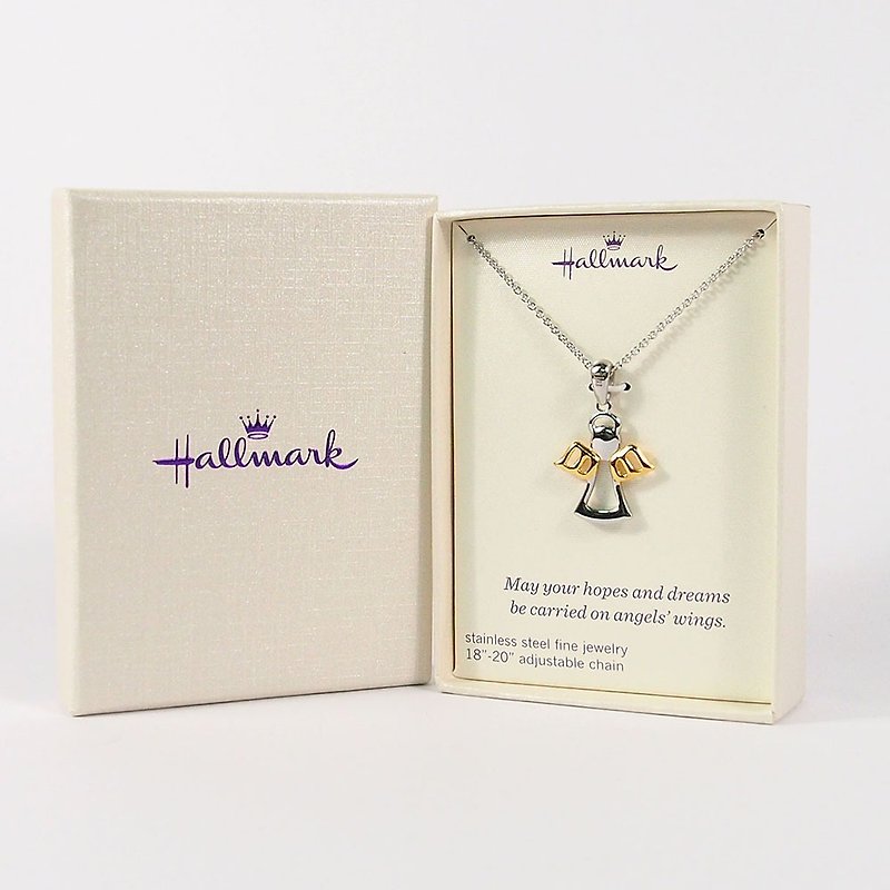Styling necklace angel wings [Hallmark - gift items] - สร้อยคอ - โลหะ สีเงิน