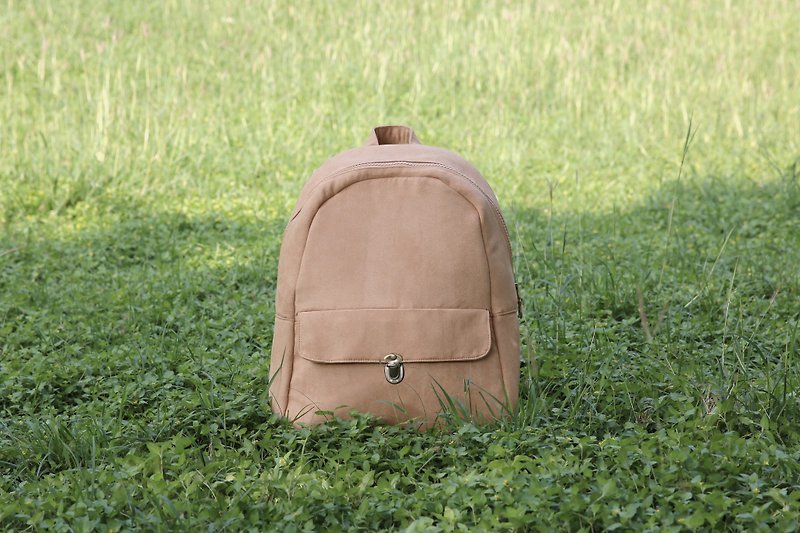 Chez. City Series-Revised Mr. Backpack-White Tea Brown - Backpacks - Polyester Khaki