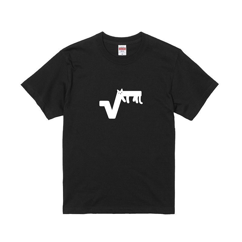 Cat in marks T-shirt – Radical Sign - อื่นๆ - ผ้าฝ้าย/ผ้าลินิน สีดำ