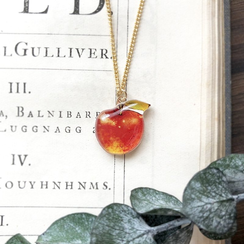 Apple necklace apple necklace - สร้อยคอ - พลาสติก สีแดง