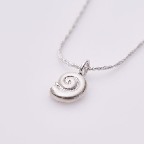 A Saving Company 鸚鵡螺純銀長項鍊 silver nautilus shell necklace