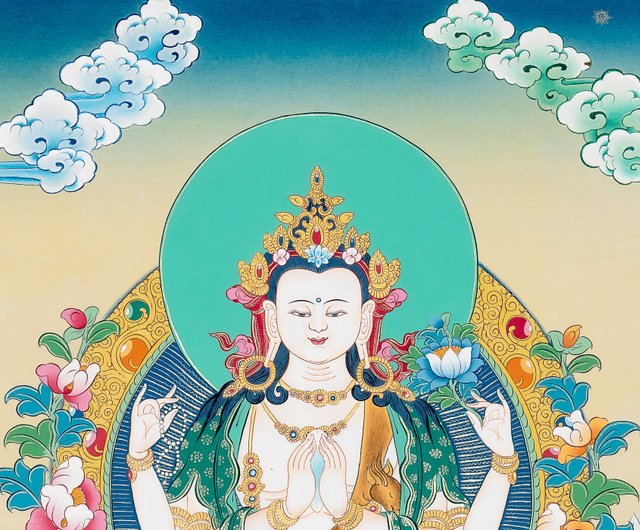 観音菩薩- 慈悲と神聖な保護の化身 - A88535 - ショップ Boudha