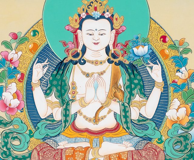 観音菩薩- 慈悲と神聖な保護の化身 - A88535 - ショップ Boudha