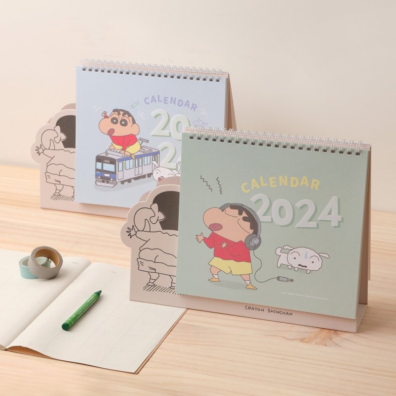 蠟筆小新2024年桌曆-Crayon Shinchan正版授權日誌行事曆三角桌曆 - 日曆/月曆/年曆 - 紙 多色