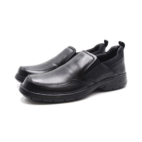 米蘭皮鞋Milano Sollu 巴西專櫃透氣洞孔直套休閒鞋 男鞋-黑
