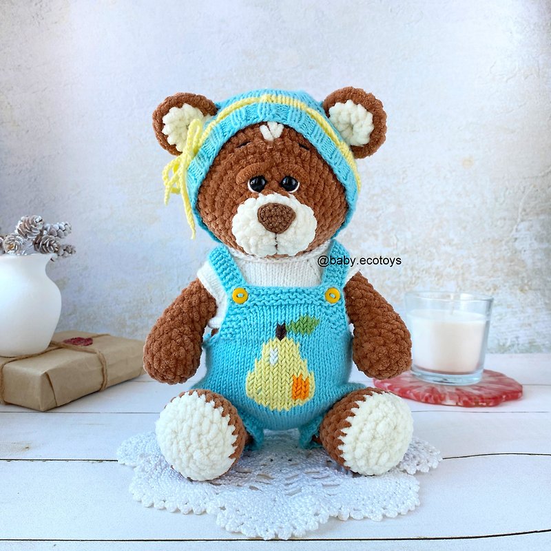 Digital Download - PDF | Crochet knitting amigurumi pattern TEDDY BEAR toy - เย็บปัก/ถักทอ/ใยขนแกะ - งานปัก สีนำ้ตาล
