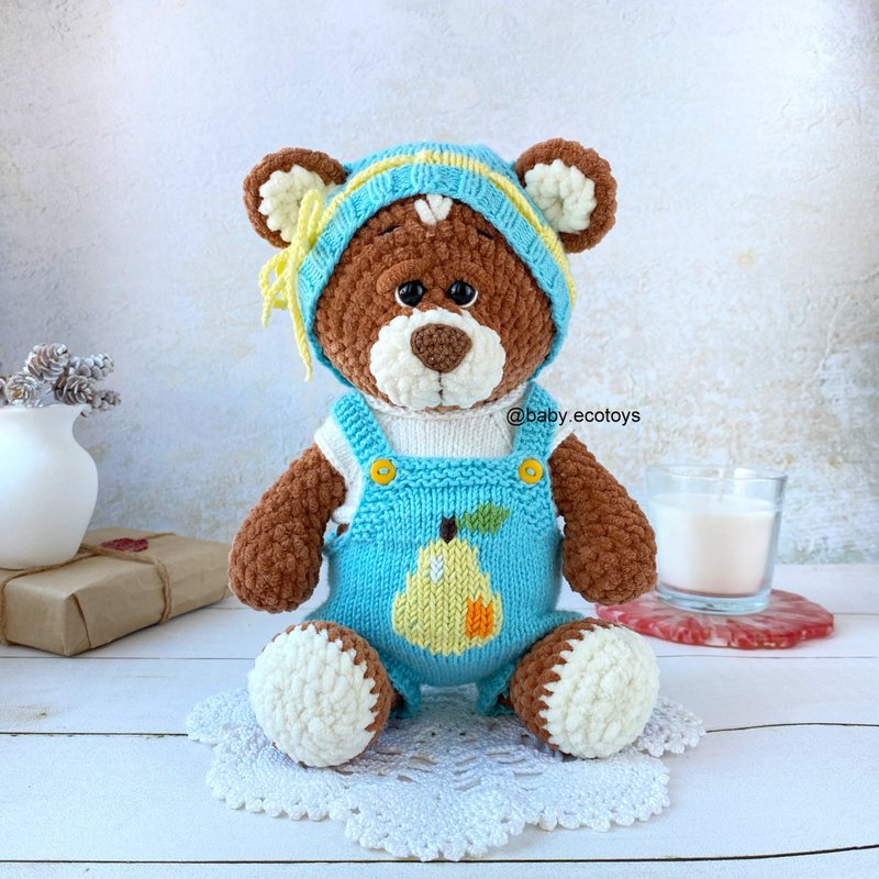 Digital Download - PDF | Crochet knitting amigurumi pattern TEDDY BEAR toy - 編織/刺繡/羊毛氈/縫紉 - 繡線 咖啡色