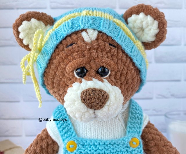 Amigurumi Bear Set - Crochet Organic Toy - Healthy Toy - Knitted Toy orders Doll