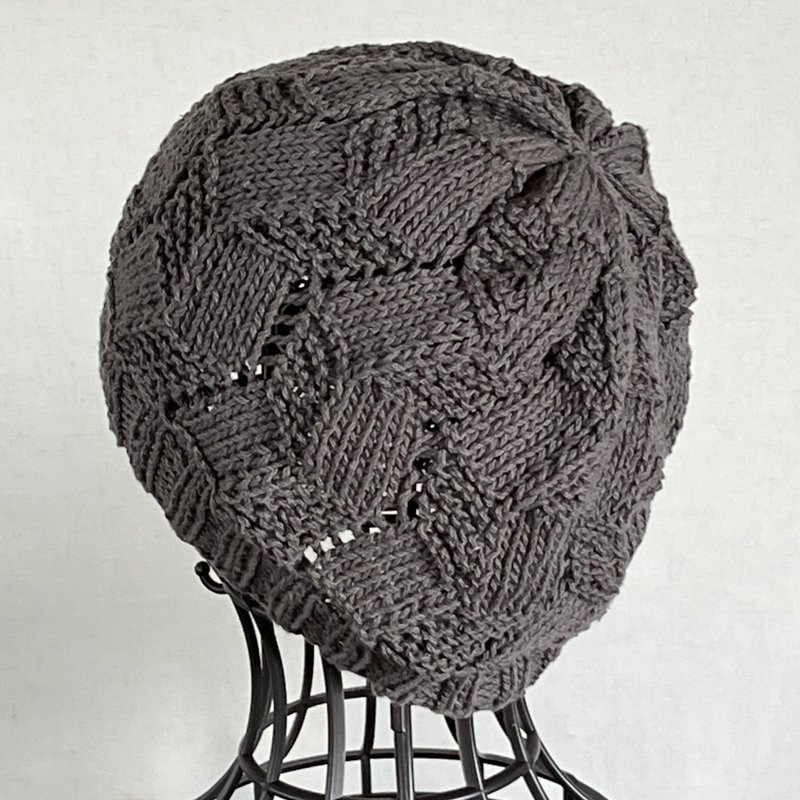 Cotton Beanie Knit Hat - Gray - Hats & Caps - Cotton & Hemp Gray