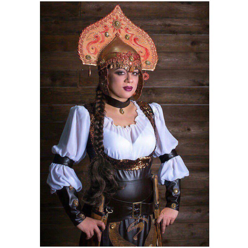 Kokoshnik - Russian - tiara - Slavic - Vasilisa the Beautiful - accessory for - - อื่นๆ - วัสดุอื่นๆ หลากหลายสี