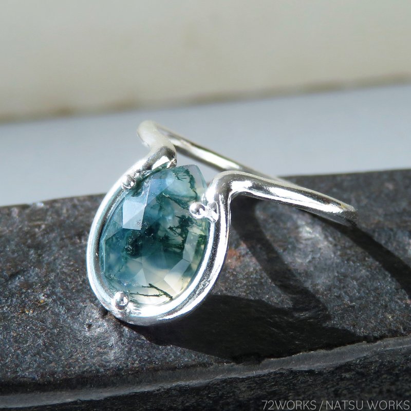 モス アゲート リング / Moss Agate Ring ʊ - 戒指 - 寶石 綠色