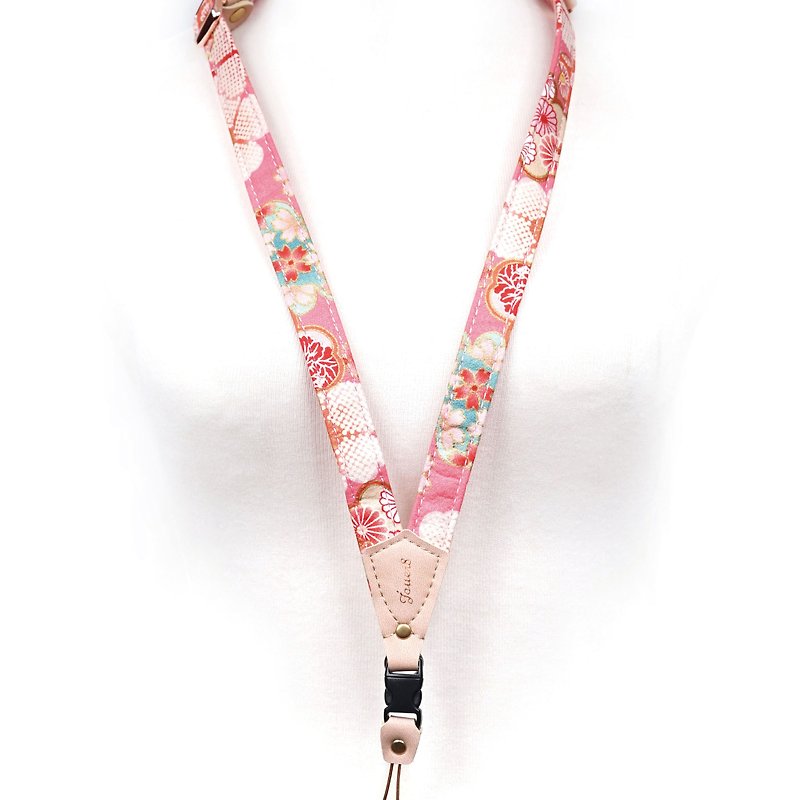 Mobile phone strap neck hanging - day and flower - Lanyards & Straps - Cotton & Hemp 