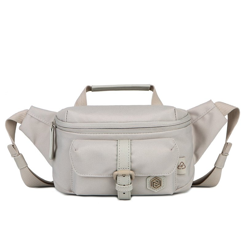 Eclat Re:Life cross-body bag-beige|environmentally friendly material|chest bag/chest bag/cycling bag/waist bag - กระเป๋าแมสเซนเจอร์ - วัสดุอีโค หลากหลายสี