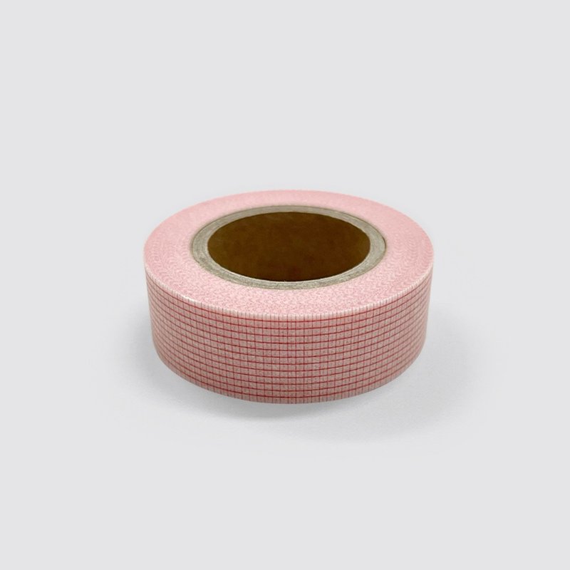 Red basic check | Masking Tape - 紙膠帶/和紙/PET - 紙 紅色