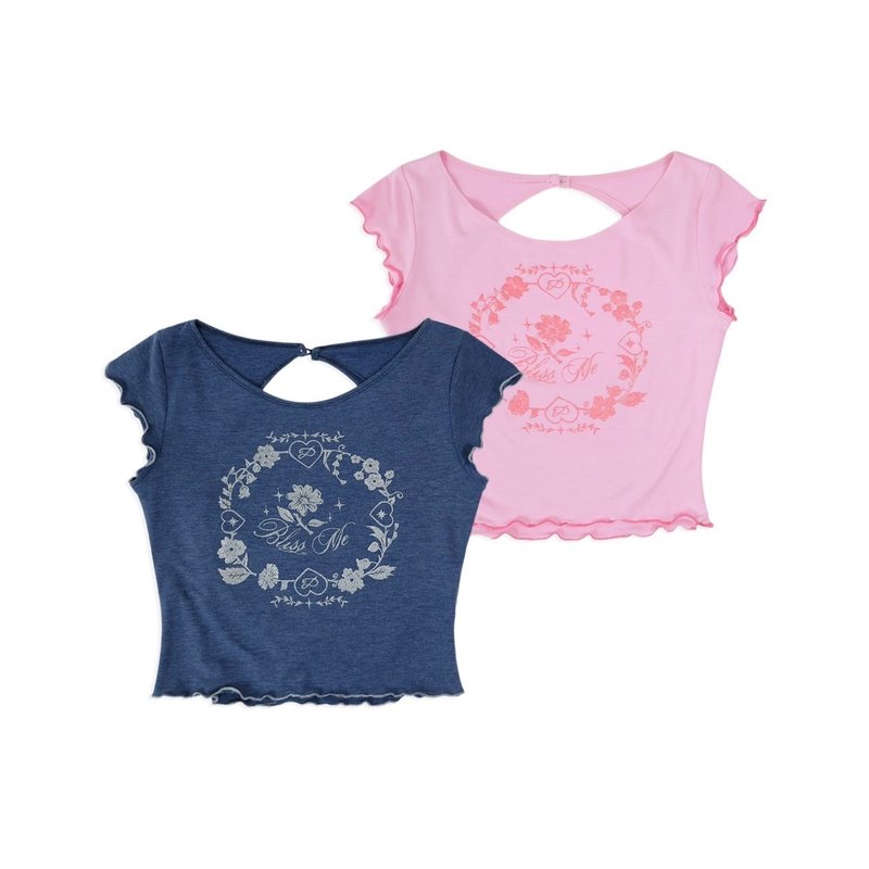 DADDY | Bless Me Crop Top - 女 T 恤 - 其他材質 