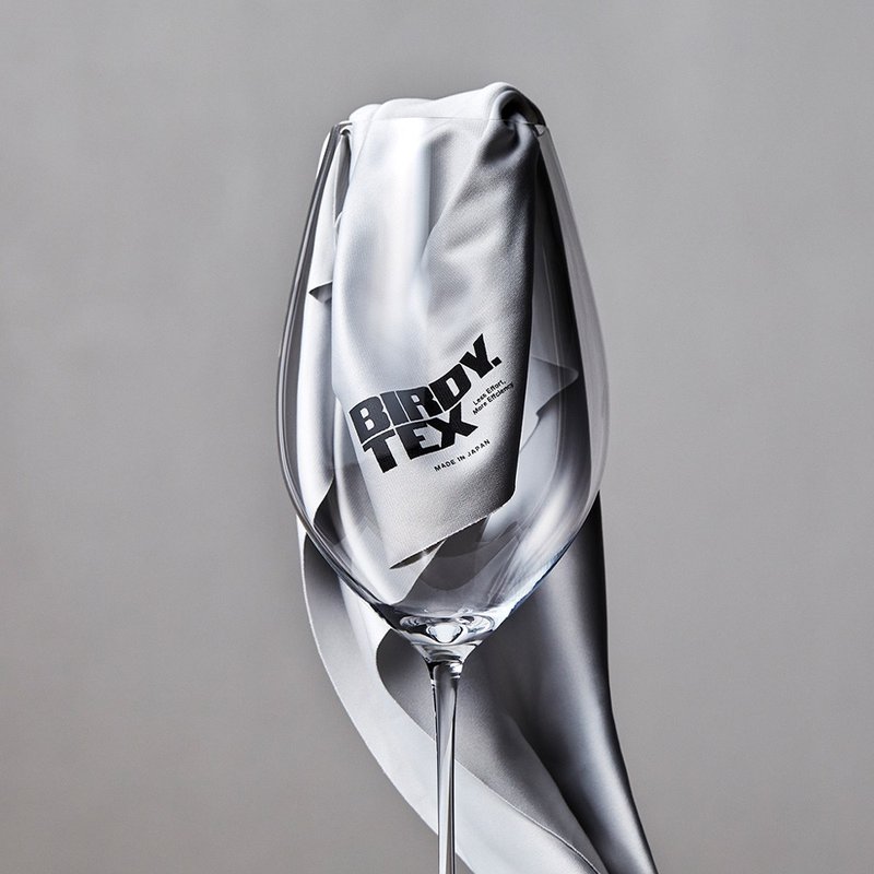 日本BIRDY.TEX 日製玻璃杯專用極細柔纖維無痕擦拭巾-M - 其他 - 聚酯纖維 灰色
