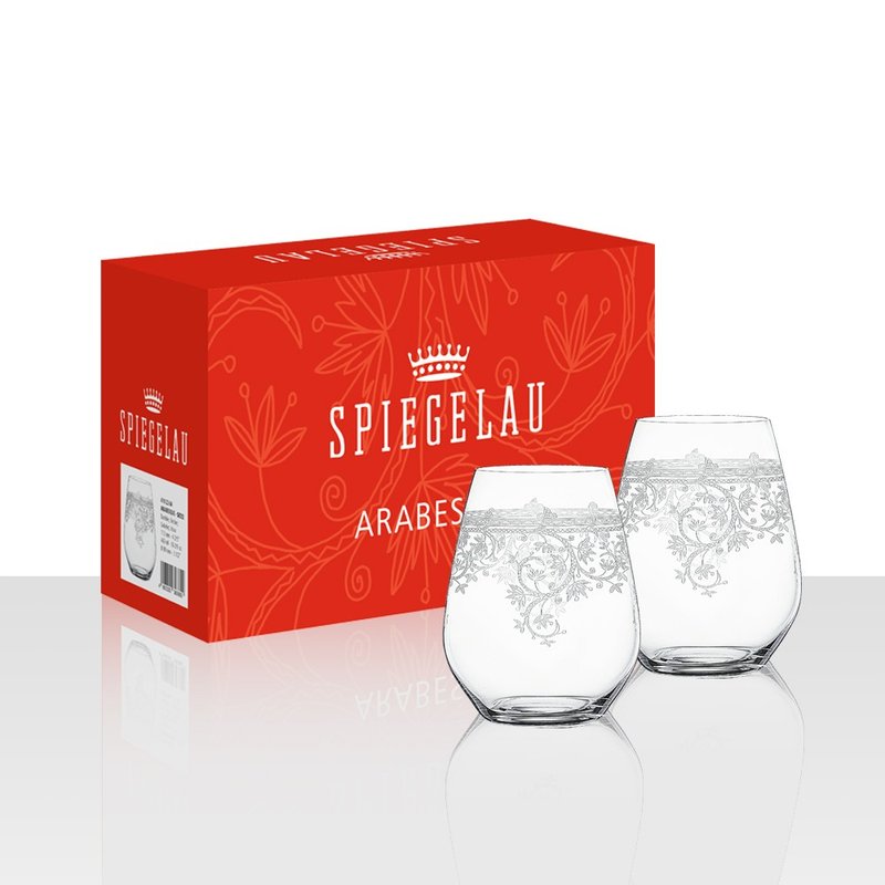 【Spiegelau】Arabesque carved water cup 460ml-2 set - แก้วไวน์ - แก้ว 