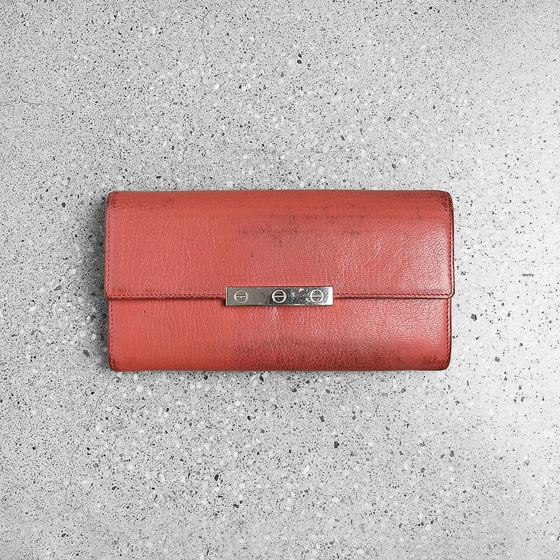 Cartier Vintage Wallet - กระเป๋าสตางค์ - หนังแท้ สีแดง