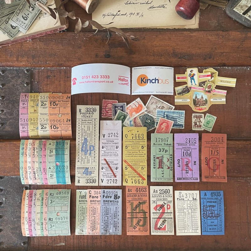 British Retro Ticket Value Pack - สมุดบันทึก/สมุดปฏิทิน - กระดาษ 