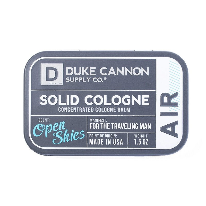 Duke Cannon Organic Solid Cologne-Air Force - Perfumes & Balms - Plants & Flowers Gray
