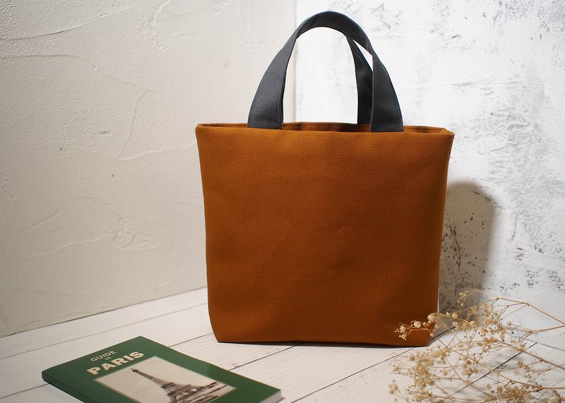 Pastoral series bag / canvas bag / limited manual bag / toffee / pre-order - Handbags & Totes - Cotton & Hemp Brown