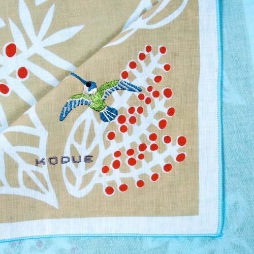 Chouettehome HBK刺繡雙層手帕-抉擇|48X48CM|精緻刺繡|小鳥.果實|限量發售