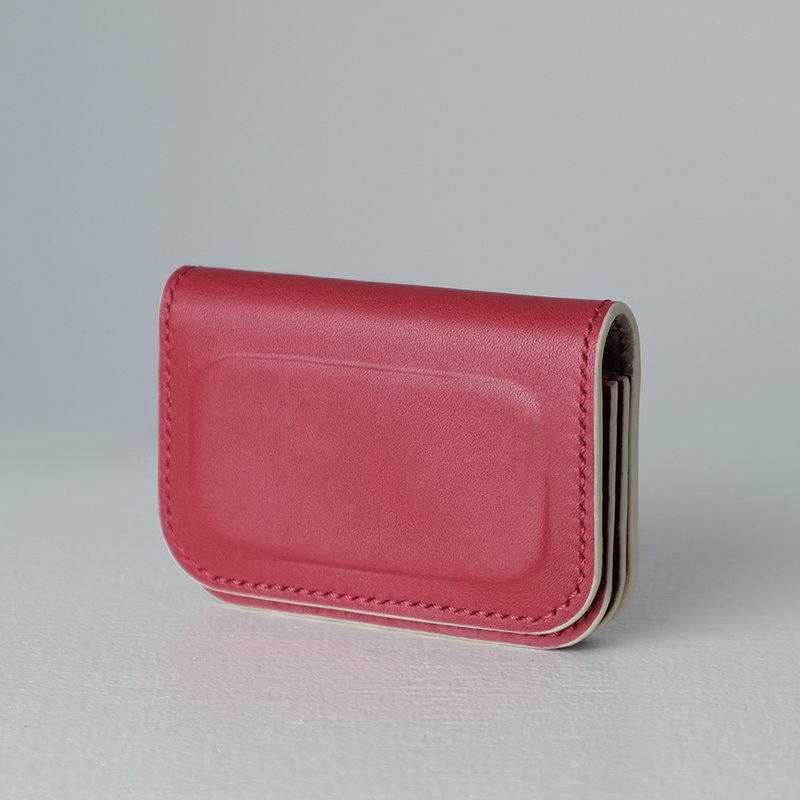 MOMO ACCORDION CARD WALLET RED/SAND - Wallets - Genuine Leather Red