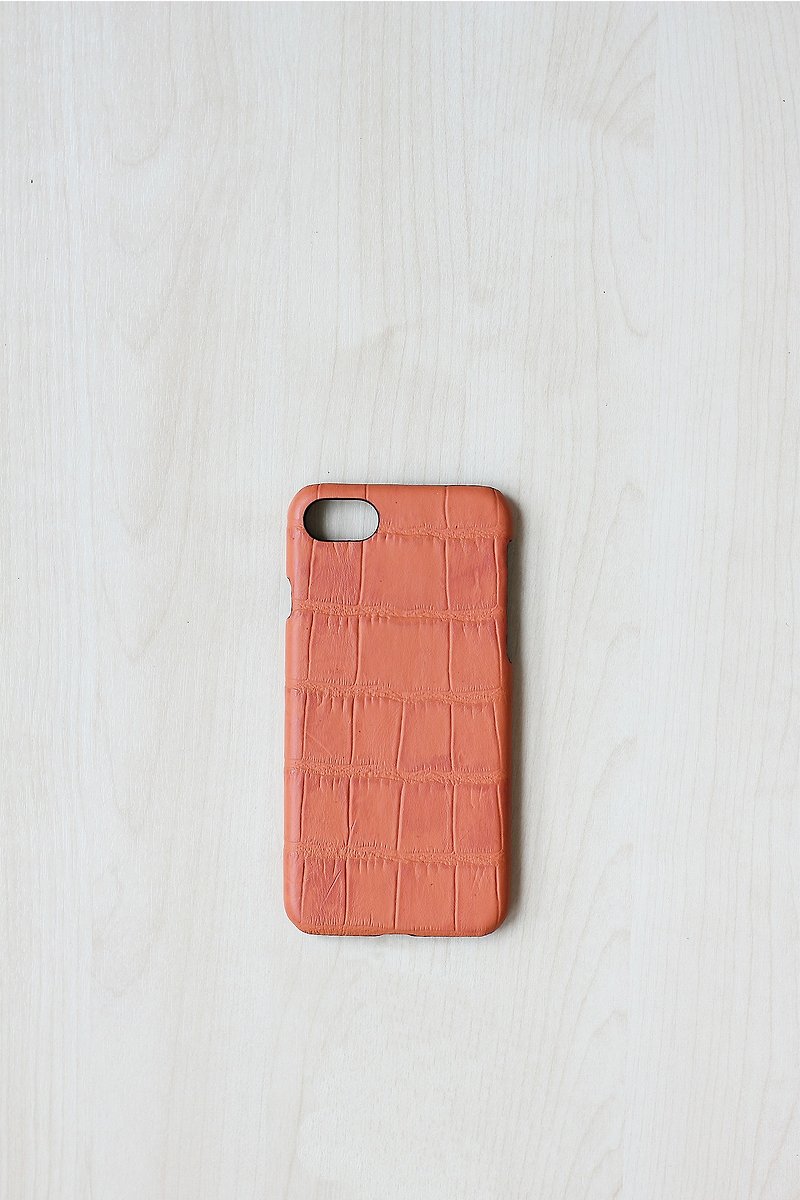 Leather case for Iphone 7/8 (Juicy Orange) - เคส/ซองมือถือ - หนังแท้ สีส้ม