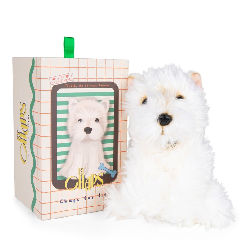 BT Chaps Scottish Terrier Boxed Doll-Timothy 17cm - ตุ๊กตา - ไฟเบอร์อื่นๆ ขาว