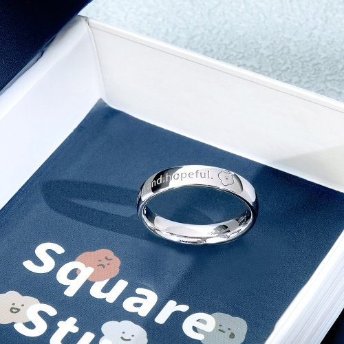 STORY故事銀飾 【客製化禮物】Square Studio方坊經典系列-訂製心情純銀戒指