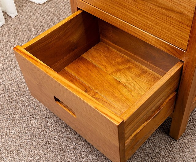 ハンドメイド ショートベンチ 収納ボックス (ダークチーク色