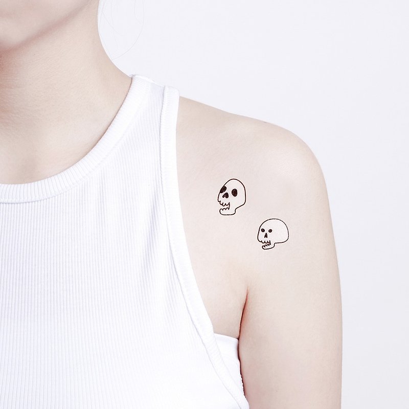 刺青紋身貼紙 / 骷髏小子 Surprise Tattoos - 紋身貼紙/刺青貼紙 - 紙 白色